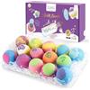 DUAIU Bombe da Bagno, DUAIU Bombe da Bagno Profumate per Bambini, 14 x da Bagno Set Regalo con Olio Essenziale per Donna, la Festa Della Mamma, San Valentino