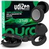 Udivita Tappi per Orecchie Antirumore per Dormire Viaggiare Studiare -40dB UdiZen Astral - 1 Paio Inserti Auricolari Ergonomici Riutilizzabili Insonorizzanti Riduzione Rumore SNR 40dB Colore Nero con Custodia