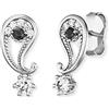 Engelsrufer Yin Yang - Orecchini da donna in argento sterling 925 rodiato, decorati con zirconi, simbolo di forza e amore, dimensioni: 17 x 7,7 mm, ERE-YIYA-ZI