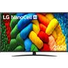 LG ELECTRONICS LG - Smart TV Nanocell UHD 4K 55" 55NANO81A6A - Pannello Nanocell 55", Virtual Dolby digitale, Processore a7 Gen8 - Nero
