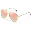 Myiaur Occhiali da sole da donna senza grovigli, polarizzati con protezione UV400, occhiali da sole alla moda 2025, Lente rosa cornice oro A01