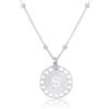 WANDA PLATA Collana con Iniziale Donna, Ragazza Argento 925 Collana Lettera, Ciondolo Inizialli con Catenina 45 cm + 5 cm Regolabile Gioelli Confezione scatolina Regalo (S)