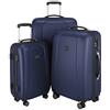HAUPTSTADTKOFFER - Wedding - Set di 3 Valigie Trolley rigido TSA 4 ruote ABS, (S, M, L), Blu Scuro
