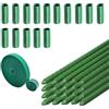 Youery 20 aste per piante rampicanti, con 15 connettori e 1 legatura, in plastica, tubo in acciaio inox, per pomodori, per rampicanti, lunghezza 40 cm