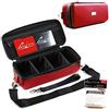 Quiver Time Custodia Portacarte Bolt Rossa compatible con MtG - Valigetta per Carte Collezionabili e Scatola di Stoccaggio Mazzi (Cinghia Polso/Tracolla, Divisori, 100 Bustine Apollo)