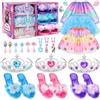 Dreamon Scarpe Principessa Bambina, Costume Principessa Bambina Vestito Carnevale Vestiti Adatto per 3 4 5 6 Anni Regali Halloween Natale