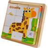 Tizund Puzzle Animale di Legno a Sei Lati, Giocattoli Educativi per Bambini, Leone, Scimmia, Elefante, Coniglio, Giraffa, Modelli Zebra, Adatto per Giocattoli Educativi per Bambini di 4-6 Anni