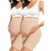 Peauty Body Modellante Premaman Baby Bump, Biancheria Intima a Vita Alta a metà Coscia per prevenire Lo sfregamento, Morbido Supporto Addominale, Medium