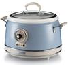 Ariete 2904 Rice Cooker - Cuociriso Elettrico con bowl in ceramica - Sushi fatto in casa - Multicooker - Linea Vintage - 3,5 L - 650 W - Celeste