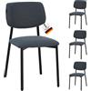 Ravino Sedia di design A21, con rivestimento in tessuto e imbottitura spessa, set da 4 pezzi, blu, portata con 110 kg, sedia imbottita, moderna da cucina, sala da pranzo o tavolo da pranzo