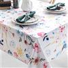 Joyfol Day Tovaglia per interni primavera/estate a prova di perdite, resistente alle pieghe, per tavoli rettangolari, picnic, patio, feste all'aperto (152 x 260 cm, rettangolare)