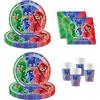 Procos DY10273868 - Set festa PJ Masks Small, piatti, tazze e tovaglioli, decorazione tavola, decorazione compleanno