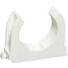 SOMA Clip per tubi in plastica, bianco, 40 mm, 12 pezzi, morsetto per tubi, resistente ai raggi UV