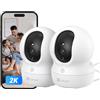 EZVIZ 2K Telecamera WiFi Interno, Videocamera Sorveglianza Interno 360° Pan/Tilt, Visione Notturna Intelligente, Tracciamento Automatico, Audio Bidirezionale, Modalità di Riposo, CP1 Pro Kit 2