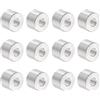 QUARKZMAN 12pz Distanziatore Alluminio 6.2mm Foro x 15mm OD x 10mm Lunghezza Boccola per Vite Finitura Semplice Distanziatore Metallo Rotondo per Viti Bulloni e Barre M6