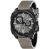 AVI-8 Mens 45mm Hawker Hunter Retrograde Chronograph Sea Gray Japanese Quartz Pilot Watch with Leather Strap AV-4052-03
