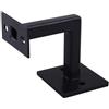 YUETTYY 1/2/4 staffe per ringhiere resistenti, staffa per corrimano per scale quadrate nere, supporto da parete per corrimano balaustra per ringhiera per scale (1 pz)