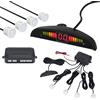 AUTOUTLET Sensori di parcheggio per auto retromarcia posteriori bianchi Kit 4 sensori parcheggio con LED Display Sensore a suono allarme colore Bianco