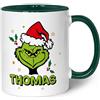 GRAVURZEILE Tazza natalizia - Grinch MiMiMi - Tazza sfacciata con scritta - Lavabile in lavastoviglie e adatta al microonde - Regalo di Natale per lui e per lei - Verde
