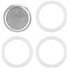 HEIBTENY 3 guarnizioni in silicone e 1 filtro in alluminio per pentola caffè caffè moka accessori (6 tazze)