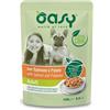 Oasy Dog Straccetti in Salsa Adult con Salmone e Patate Busta 100gr