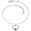 Engelsrufer Bracciale Yin Yang da donna in argento Sterling 925 rodiato, bicolore con zirconi, simbolo di forza e amore, motivo albero della vita, chiusura a moschettone, lunghezza: 17+3 cm