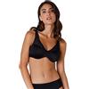 LOVABLE Reggiseno Riducente e Contenitivo Taglie Forti con Ferretto - Microfibra e Tulle Elevato Comfort e Sostegno - Generous Minimizer Donna, Nero, 34 / 3E