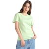 Calvin Klein Jeans MONOLOGO Slim Tee J20J222564 Top in Maglia a Maniche Corte, Verde (Exotic Mint), L Donna