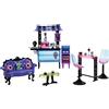 Monster High - Playset Caffè Post Mortem, set caffetteria con due mostramici, mobile da paura, bancone, pasticcini e bevande, giocattolo per bambini, 4+ anni, HMV78