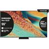 Samsung Smart TV 55'' QE55QN85FAUXZT Neo QLED 4K, NQ4 AI Gen2 Processor, 4K AI Upscaling, Dolby Atmos & OTS Lite, Simple Chamfer Design, 2025