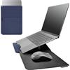 NOVOO Custodia Laptop 4-in-1 13, Supporto, Mouse Pad, Blu Navy