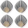 RICOO Ganci Adesivi Premium HP004-GY Set da 4 Gancetti Adesivi per Bagno e Cucina Porta Accappatoio e Asciugamani Appendiabiti Adesivo Grigio Stile Moderno