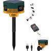 QXMH Allarme con sensore di movimento solare per esterni: suono di sparo di cane che abbaia, sirena ad alto volume da 129 dB, supporto per la registrazione, 13 tipi di suono con telecomando (1 Pack)