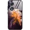 HAOYE Cover per OPPO A78 5G, Custodia in Vetro di Marmo, Vetro Temperato Antigraffio Back Cover + Bordo in Silicone Morbido TPU Protettiva Case(1)