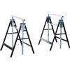 HomCom Set 2 Cavalletti da Lavoro Pieghevoli Portabili Telescopici Altezza Regolabile in Tubi d'Acciaio Carico Massimo 200 kg|Aosom