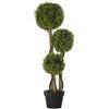 Vacchetti Pianta artificiale plastica Bosso H90cm con Vaso Verde