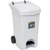 Stefanplast Bidone Urban Eco System Bianco 60 lt con pedale di Stefanplast