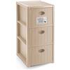 Stefanplast Cassettiera Elegance Slim Salvaspazio 3 Cashmere 30x40x60h di Stefanplast