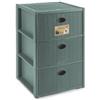 Stefanplast Cassettiera Elegance Recycled 3 Cassetti Green 40x40x60h di Stefanplast