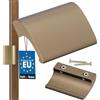 KOTARBAU Maniglia per porta del balcone, in alluminio dorato, maniglia per porta della terrazza, DE LUXE, sicura per fumatori, chiusura a conchiglia universale