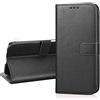 generale Compatibile con HUAWEI Y6 (2019) / Y6 PRIME (2019) / Y6 PRO 2019 / MRD-LX1F DUAL/Honor 8A Custodia COVER case FLIP LIBRO stand GEL silicone TPU eco pelle PORTAFOGLIO MAGNETICA porta carte (Nero)