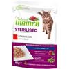 Natural Trainer Cat Adult Sterilised con Manzo Bocconcini in Salsa Busta 85 g