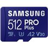 Samsung Memorie MB-MD512KB PRO Plus Scheda MicroSD da 512GB, UHS-I U3, fino a 160 MB/s, USB Card Reader incluso