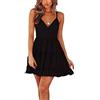 TBSCWYF Vestito da Donna con Arco Volant e Orlo Smocked Mini Abito da Spiaggia Senza Maniche Pattinatore Vestito Festa Vestiti Casual Prendisole a Canottiera in Pizzo
