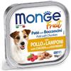Monge Dog Fruit Patè e Bocconcini con Pollo e Lamponi 100 gr