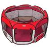 AQpet Pet Playpen Recinto Pieghevole per Piccoli Animali Rosso