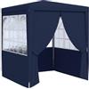 vidaXL Gazebo Professionale con Pareti Tenda per Feste Tendone Copertura Telo di Protezione Padiglione per Eventi 2,5x2,5 m Blu 90 g/m²
