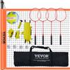 VEVOR Set da pallavolo e badminton, Rete da badminton portatile da esterno, Pali in acciaio ad altezza regolabile, Set combinato professionale con pallavolo in PVC, Pompa, Borsa da trasporto