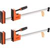 VEVOR Morsetti a Barra per Lavorazione del Legno da 91,4 cm Morsetti a F con Limite di Carico di 680 kg 2 Pezzi, Pressione Uniforme, Plastica ad Alta Resistenza e Acciaio al Carbonio, Arancione