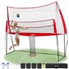 VEVOR Sistema Rete per Allenamento Pallavolo, Attrezzatura Regolabile in Altezza con Ritorno Palla, Stazione di Rete Portatile, Facile da Installare per Giardino, Servizio per Migliorare Precisione